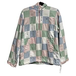 Vineyard Vines Pastel Patchwork Pullover Hoodie - Pink, Green, Blue, White
